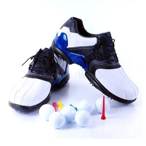 Footjoy LT Series White & Blue Saddle Golf Shoes Mens Size 9 W